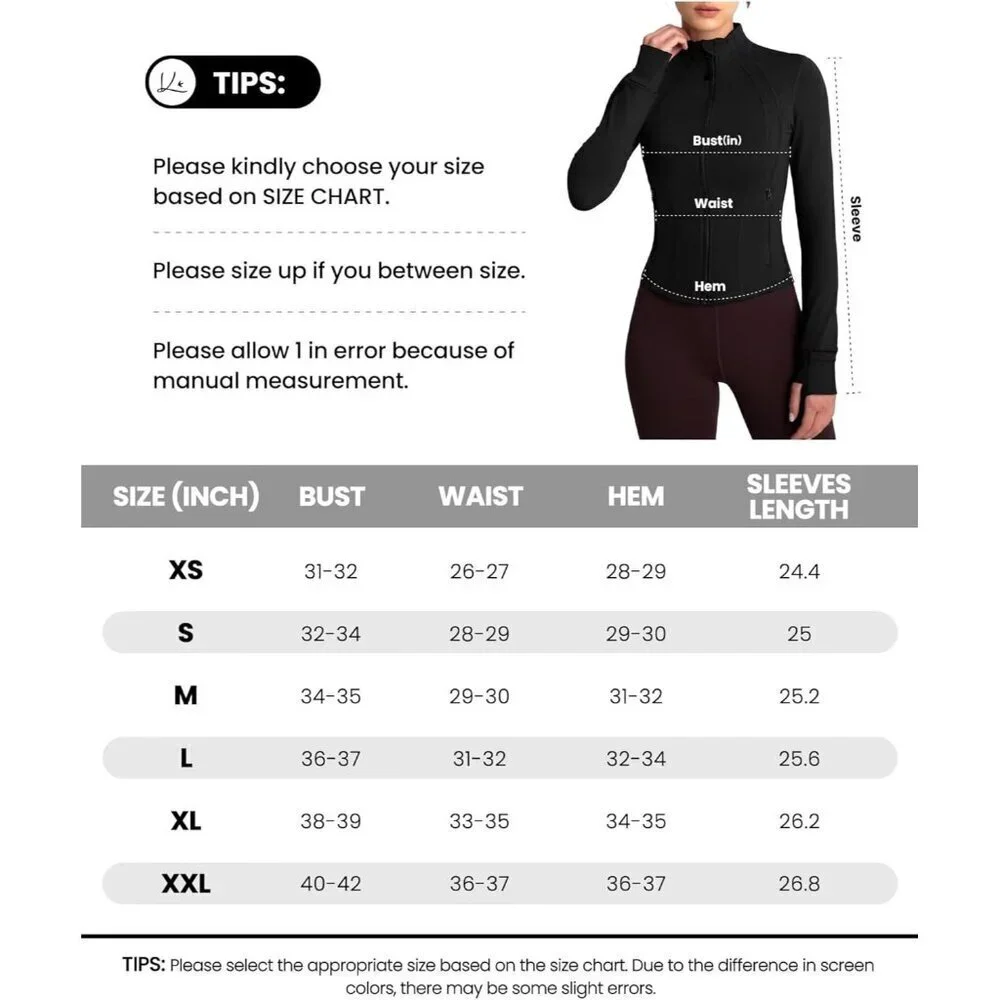 Brand New Women Black Polyamide Zip-Up BBL Fit Workout Running Yoga Jacket - Picture 3 of 6